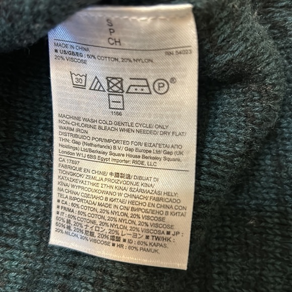 BANANA REPUBLIC S sleeveless turtleneck hi-low sweater in green and black - Picture 8 of 10